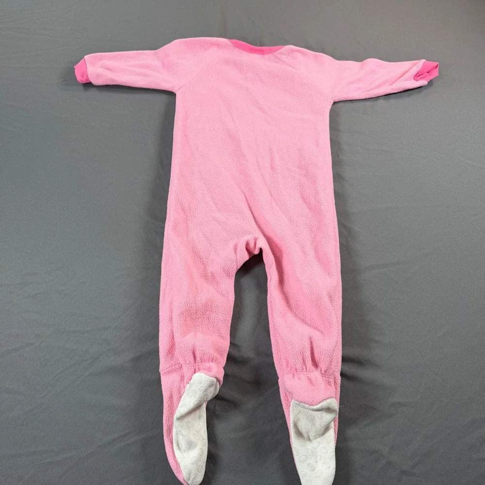NFL Washington Redskins Baby Pink Fleece Footed Sleeper Pajamas 12M OSCD2011-042